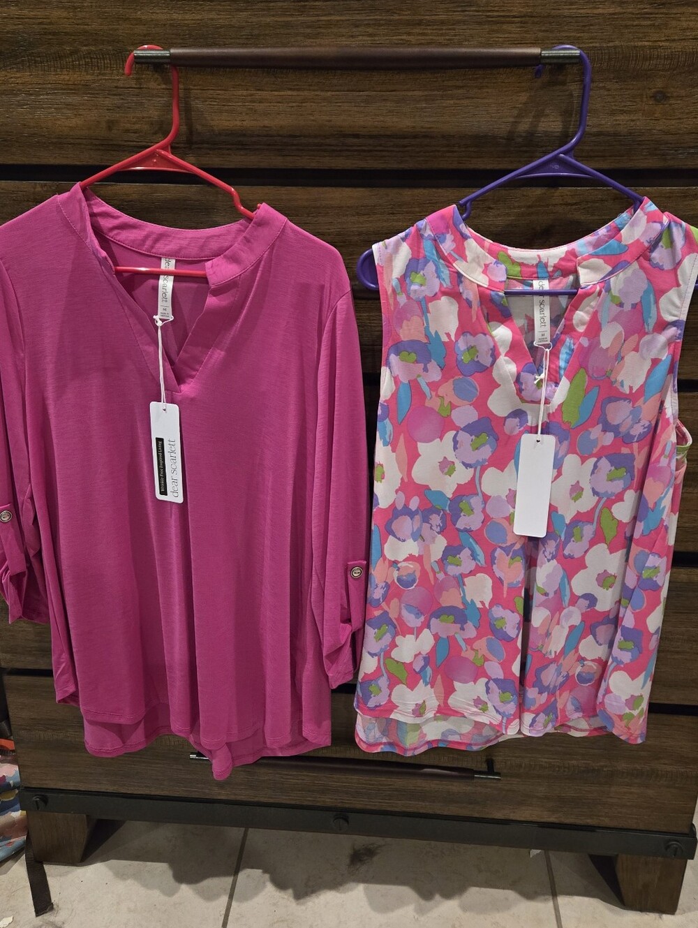 Dear Scarlett Women's Pink & Multi  Tops - Size Medium NEW